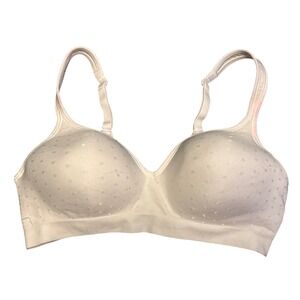 Bali Womens White Comfort Revolution Wirefree‎ Bra 36C Full Coverage